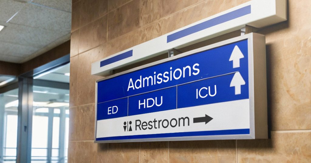 hospital signage